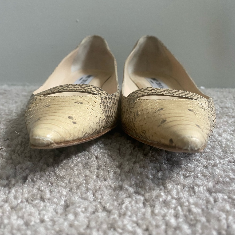 Jimmy Choo Python Animal Print Kitten Heels Snakeskin Naomi Vintage Size 36 6 - Picture 6 of 13
